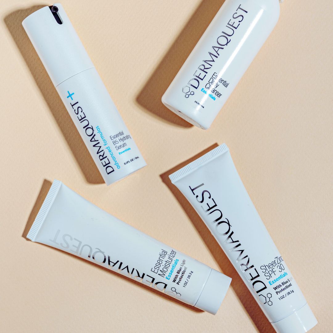 Sample of DermaQuest skincare products